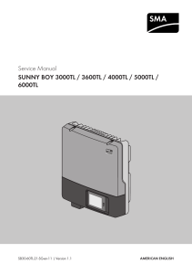 Service Manual - SUNNY BOY 3000TL / 3600TL / 4000TL