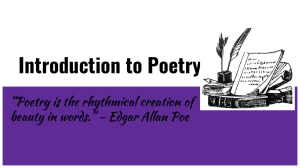 Introduction to Poetry