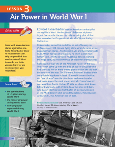 LESSON 3 Air Power in World War I