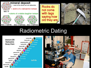 Radiometric Dating - mercerislandschools.org