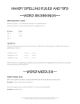 handy spelling rules and tips —word beginnings