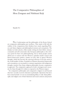 The Comparative Philosophies of Mou Zongsan and Nishitani Keiji