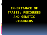Inheritance of Traits: Pedigrees and Genetic Disorders