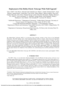 Deployment of the Hobby-Eberly Telescope wide