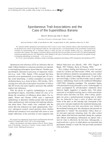 Spontaneous Trait Associations and the Case of the Superstitious