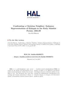 Confronting a Christian Neighbor: Sudanese - Hal-SHS