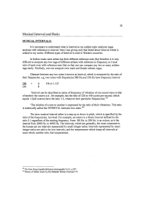 Musical Interval and Ratio