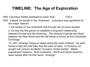 TIMELINE: The Age of Exploration