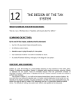 THE DESIGN OF THE TAX SYSTEM