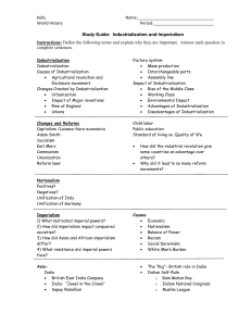 Study Guide: Industrialization and Imperialism