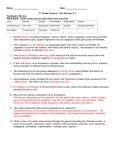 Date 7th Grade Science – Test Review 2.3 Vocabulary Review Word