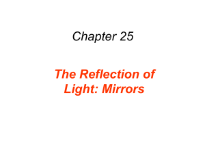 Chapter 25 The Reflection of Light: Mirrors