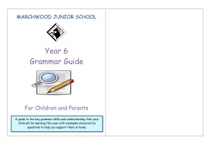 Year 6 Grammar Guide - Marchwood Junior School