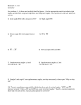 Review 1.1 – 1.3 Geometry For problems 1 – 8, draw and carefully