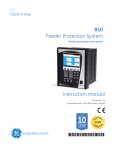 Instruction manual 850 Feeder Protection System