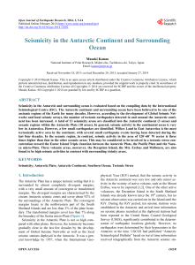 Seismicity in the Antarctic Continent and Surrounding Ocean