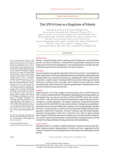 The GPR54 Gene as a Regulator of Puberty