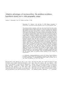 Adaptive advantages of myrmecochory: the predator
