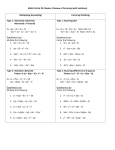 Math PreCalc 20 Chapter 4 Review of Factoring (with Solutions