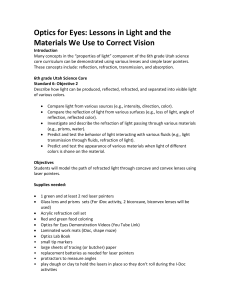 Optics Lesson Plan - MRSEC - Utah