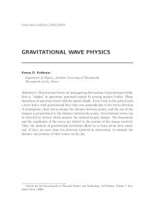 GRAVITATIONAL WAVE PHYSICS