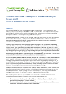 Antibiotic resistance – the impact of intensive farming on human health