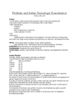 Pediatric and Infant Neurologic Examination