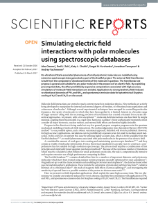 Simulating electric field interactions with polar molecules
