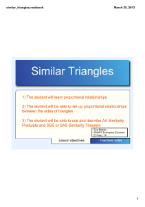Similar Triangles - Peoria Public Schools