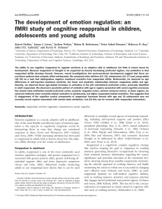 The development of emotion regulation: an fMRI