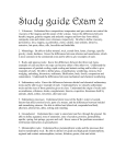 Study guide Exam 2