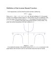 Definition of the Inverse Secant Function