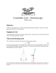 Coulomb`s Law - Electroscope