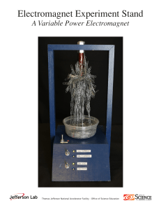Electromagnet Experiment Stand - A Variable Power Electromagnet