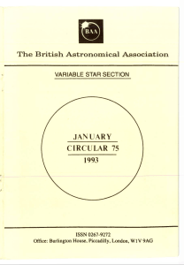 Variable Star Section Circular - Number 75