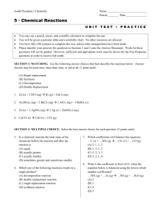 5 · Chemical Reactions