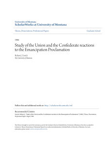 Study of the Union and the Confederate reactions to the
