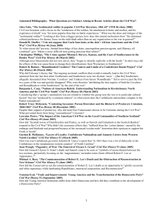 annotated bibliography of recent Civil War era articles