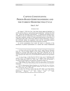 captive constituents: prison-based gerrymandering and the current
