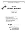Std. XII / 12th Chemistry Numericals