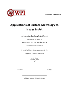 Applications of Surface Metrology to Issues in Art