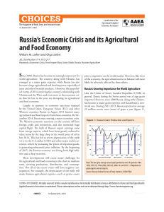 Russia`s Economic Crisis and its Agricultural and Food Economy