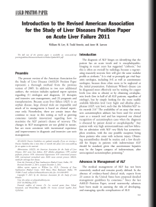 The Management of Acute Liver Failure