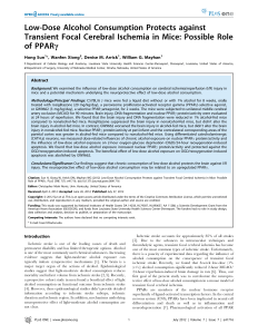 Low-Dose Alcohol Consumption Protects against Transient Focal