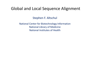 Global and Local Sequence Alignment