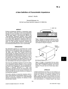 A New Definition of Characteristic Impedance