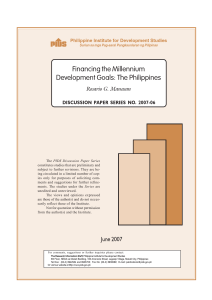 Financing the Millennium Development Goals: The Philippines