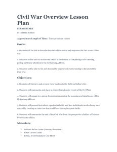 Civil War Overview Lesson Plan