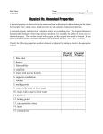 Physical Vs. Chemical Properties