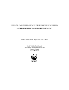 MODELING CARNIVORE HABITAT IN THE ROCKY MOUNTAIN